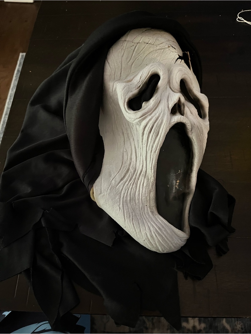 VINTAGE SCREAM GHOST FACE FULL FACE MASK FUN WORLD EASTER UNLIMITED AS IS